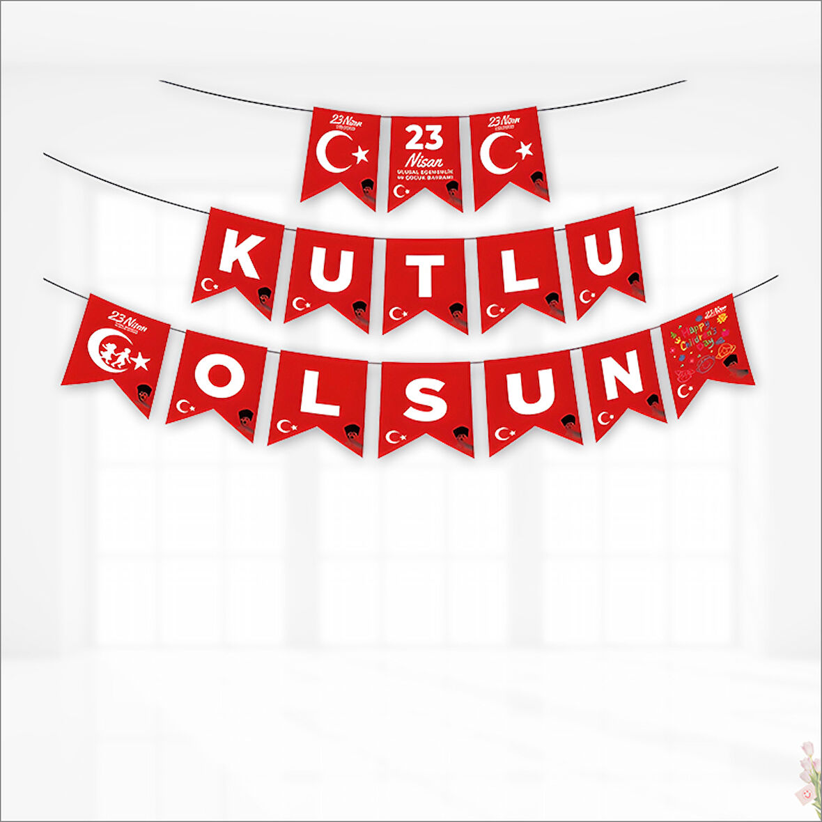 23 Nisan Kutlu Olsun Flama - 2,70 mt