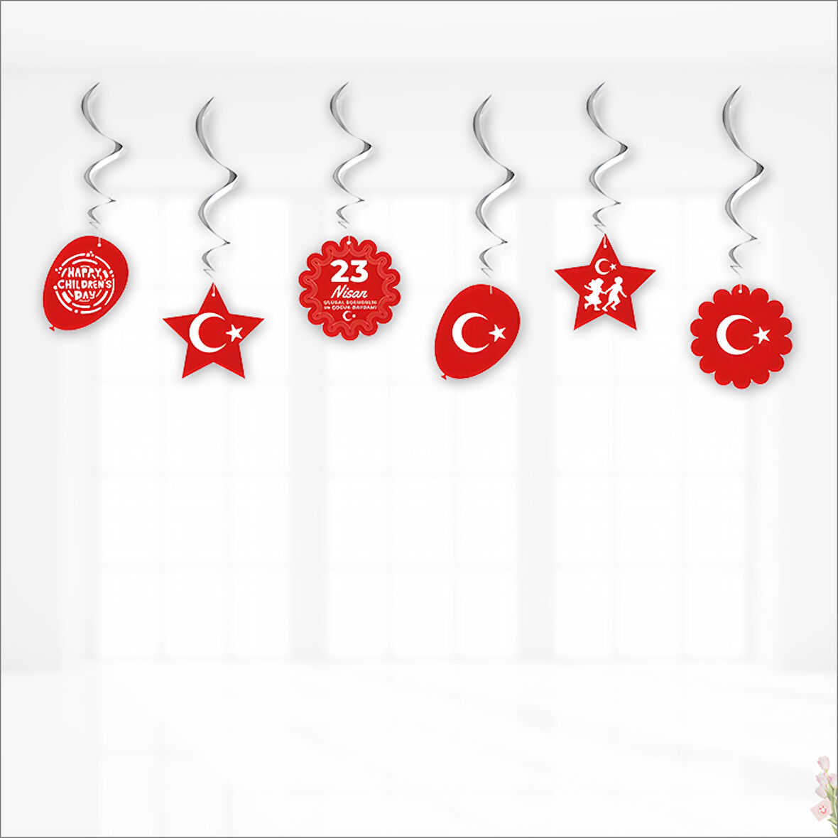 En Güzel Bayram 23 Nisan Kutlu Olsun 6'lı Tavan SüSü