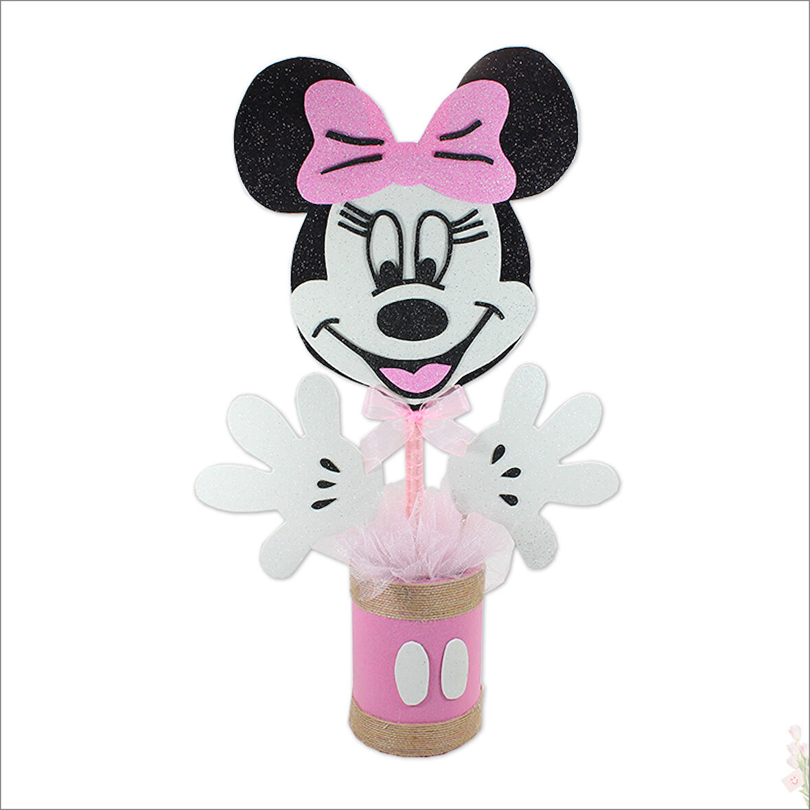 Minnie Mouse Masa Süsü, 45cm x 20cm - Pembe