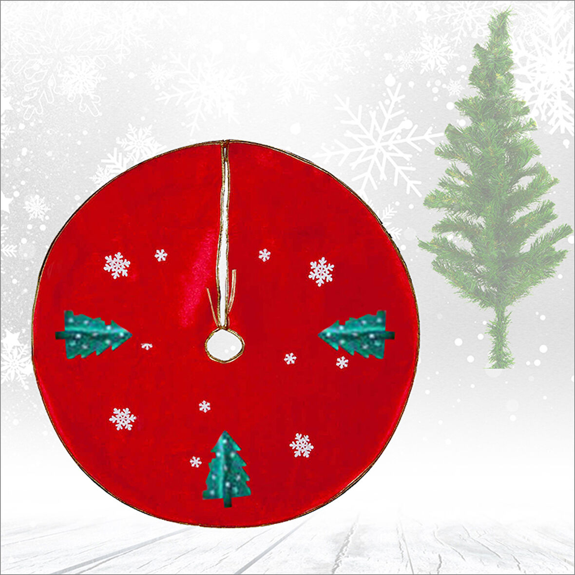 Yılbaşı Çam Ağacı Altı Örtüsü - 90 cm