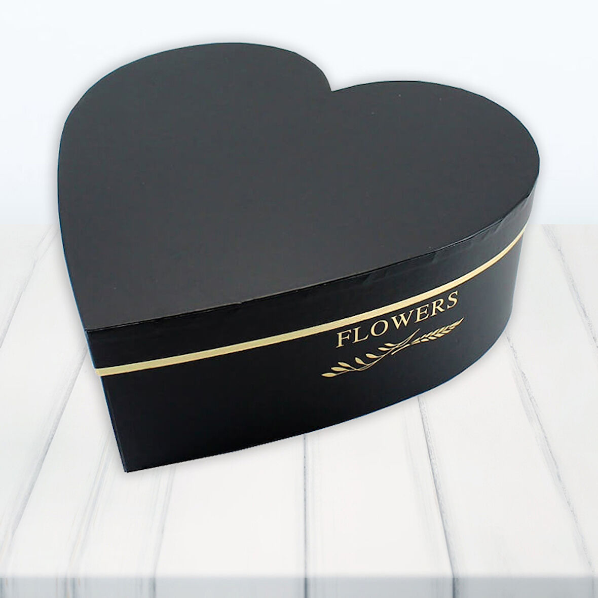 Kalp Kutu Büyük Boy, 33 x 33 x 11,50 cm - Siyah