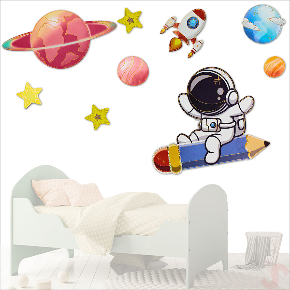 Kozmik Galaksi, 9 Parça Duvar Sticker Seti