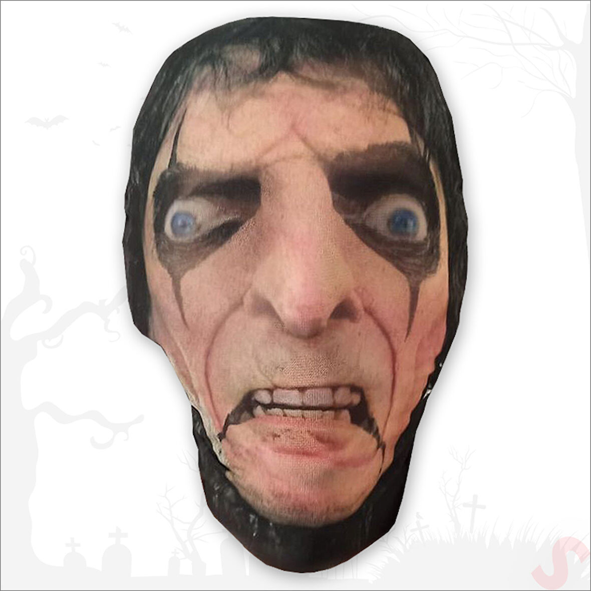 Halloween Kumaş 3D Korku Maskesi, 32cm - Vampir