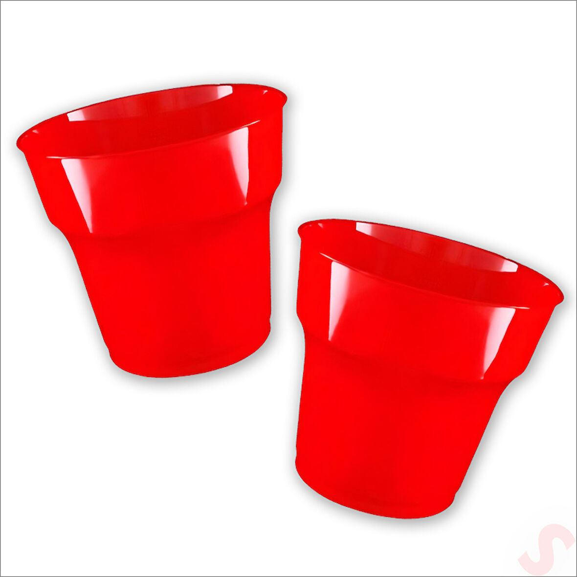 Plastik Bardak, 24 Adet - Kırmızı