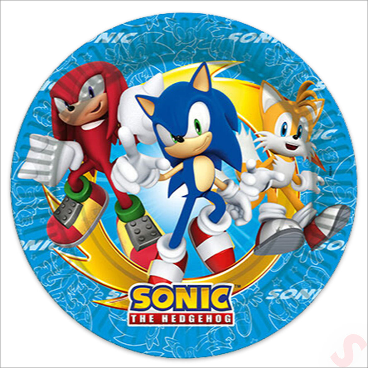Sonic, Karton Tabak - 23cm x 8 Adet
