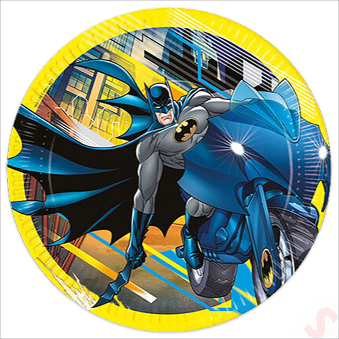 Batman Haydut Karton Tabak - 23cm x 8 Adet
