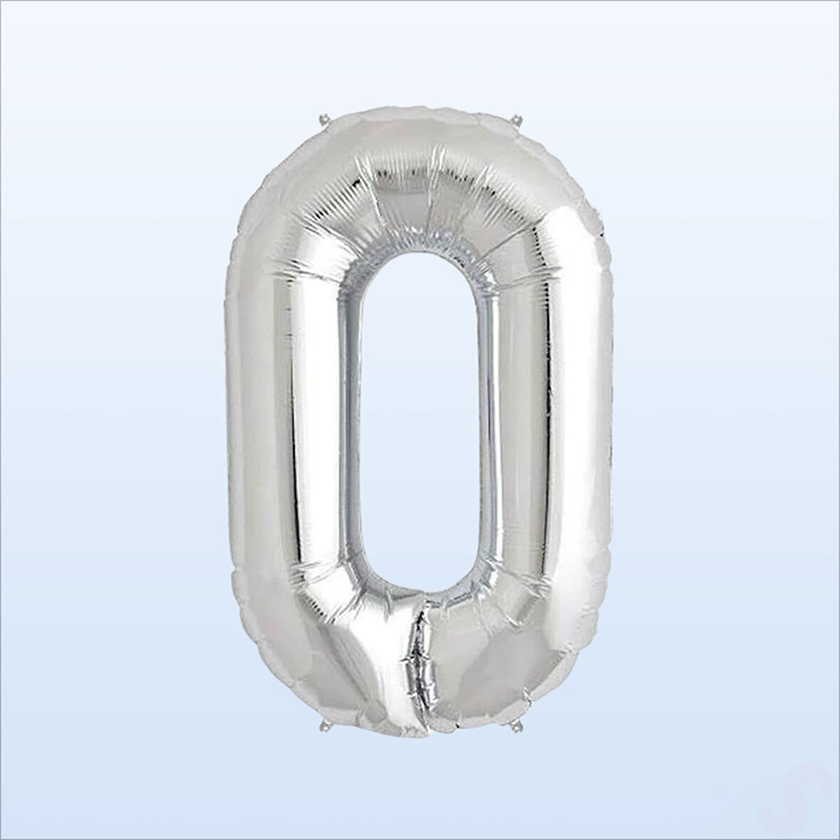 0 Yaş Rakam Gümüş Folyo Balon - 76 cm