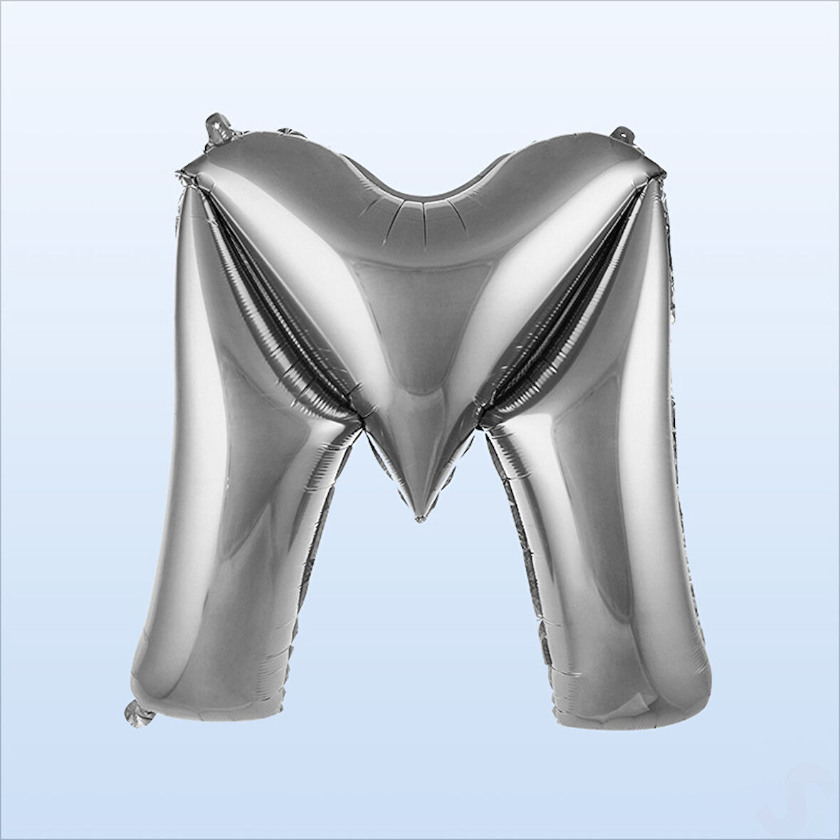 M Harf Gümüş Folyo Balon - 76 cm