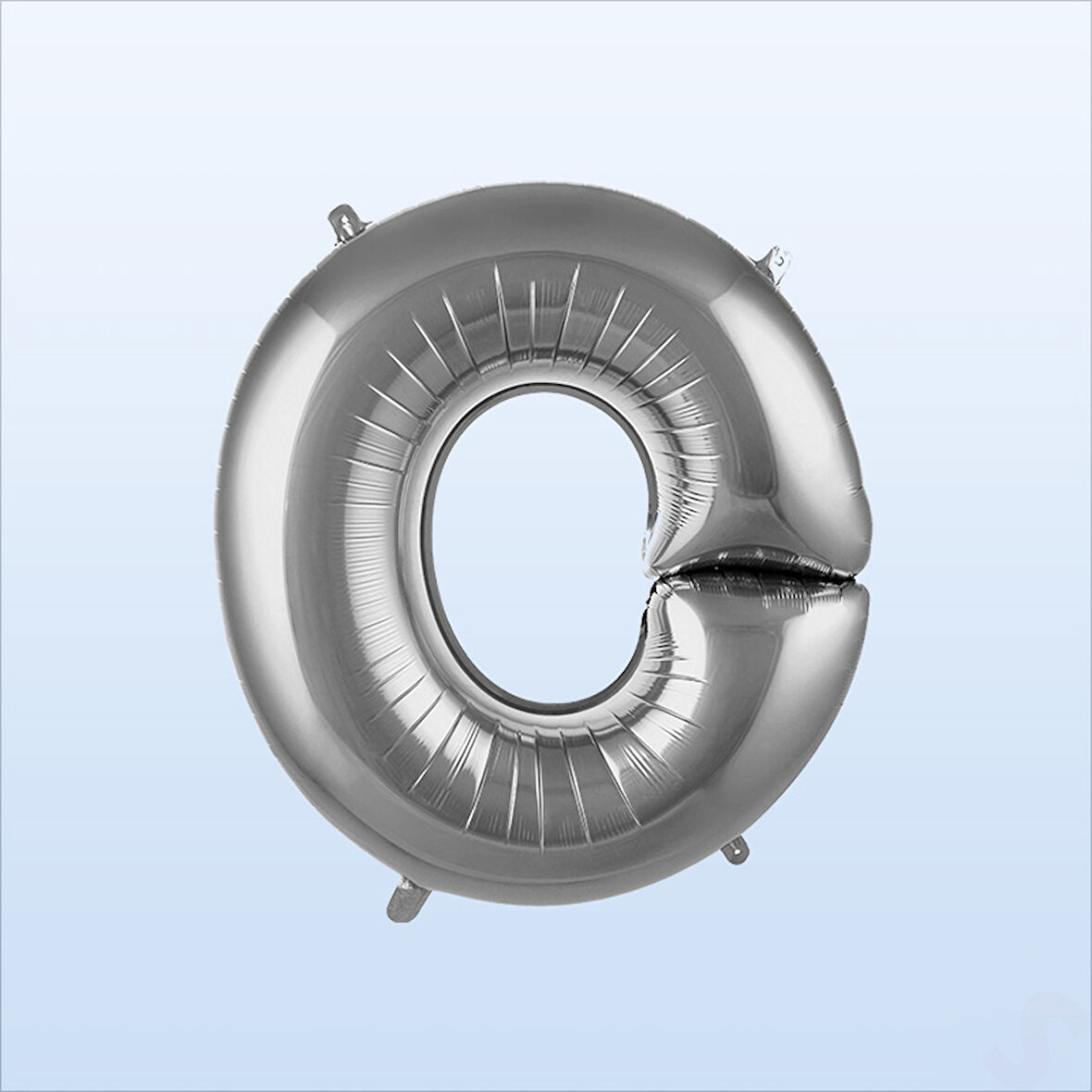 O Harf Gümüş Folyo Balon - 76 cm