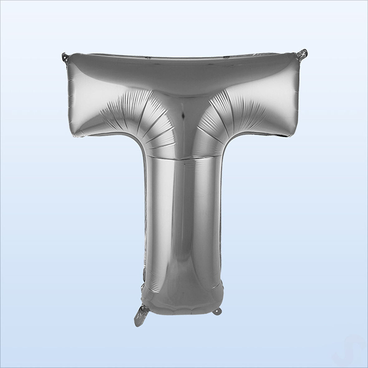 T Harf Gümüş Folyo Balon - 76 cm