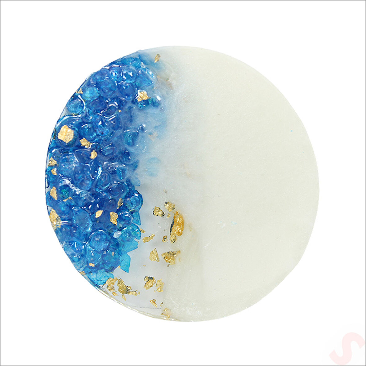 Mavi Taşlı 6,50 cm Epoksi Magnet - 1 Adet