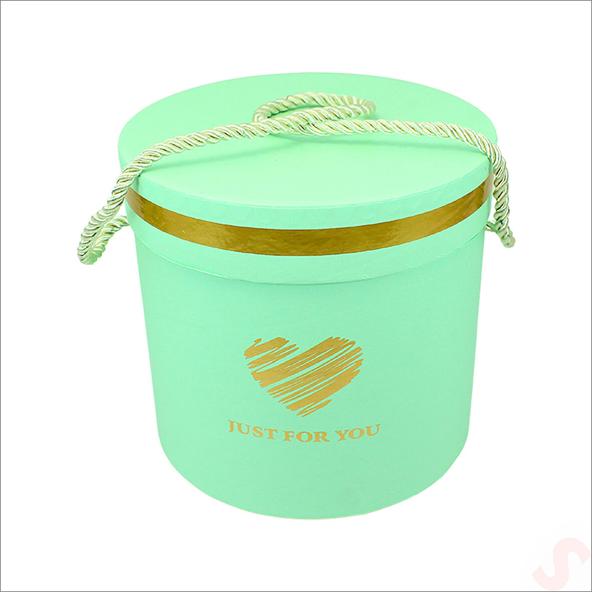 Silindir Kutu Büyük Boy, 18 cm x 17 cm - Aqua Marin