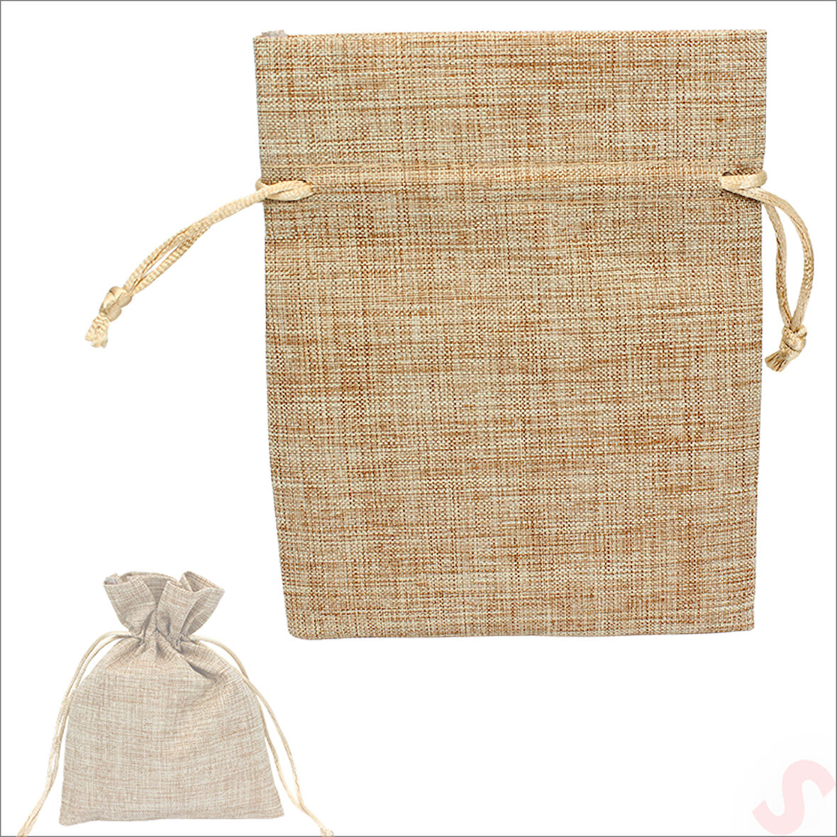 Natürel Jüt Kese, 12cm x 15cm - 12 Adet