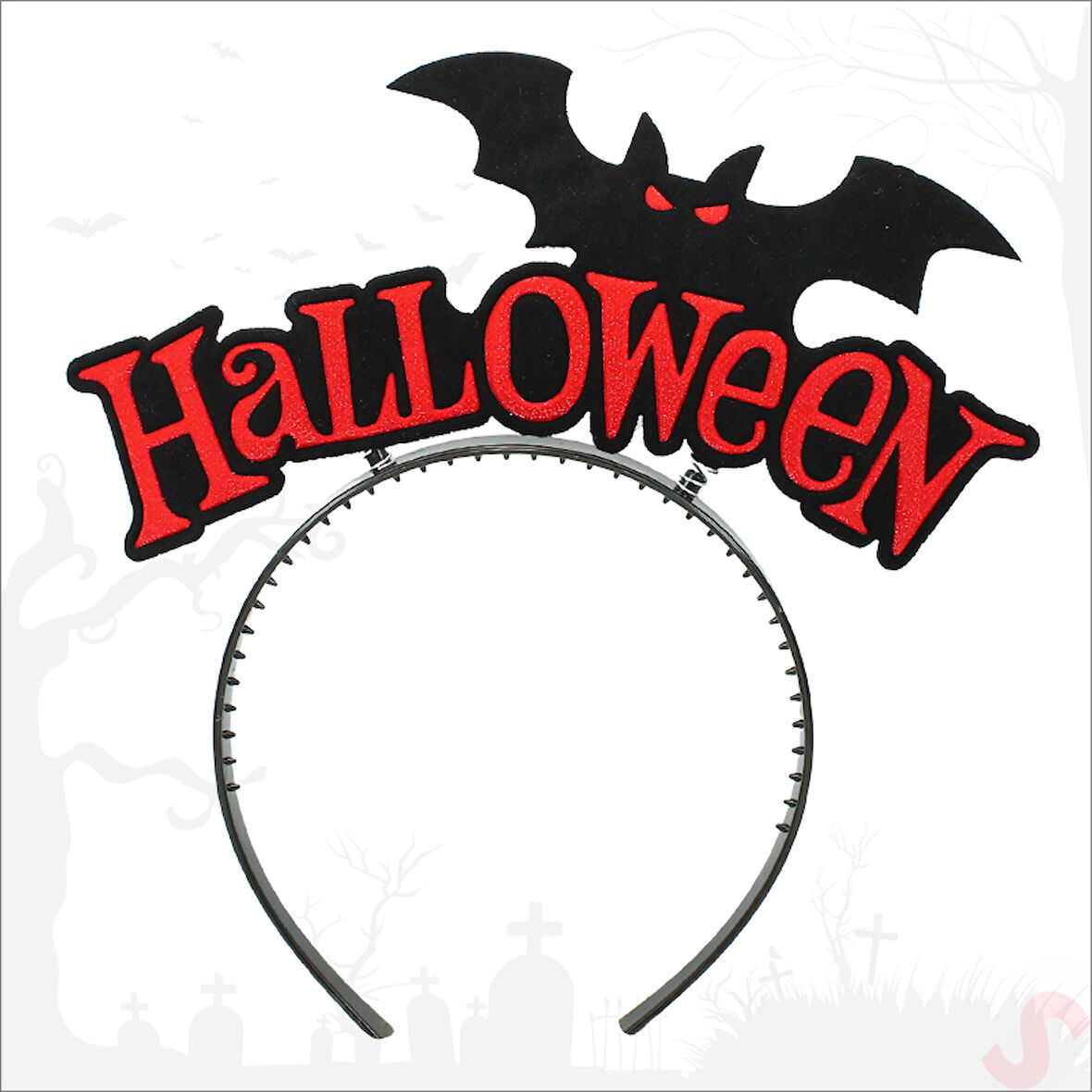 Halloween Yarasa Taç - Kırmızı