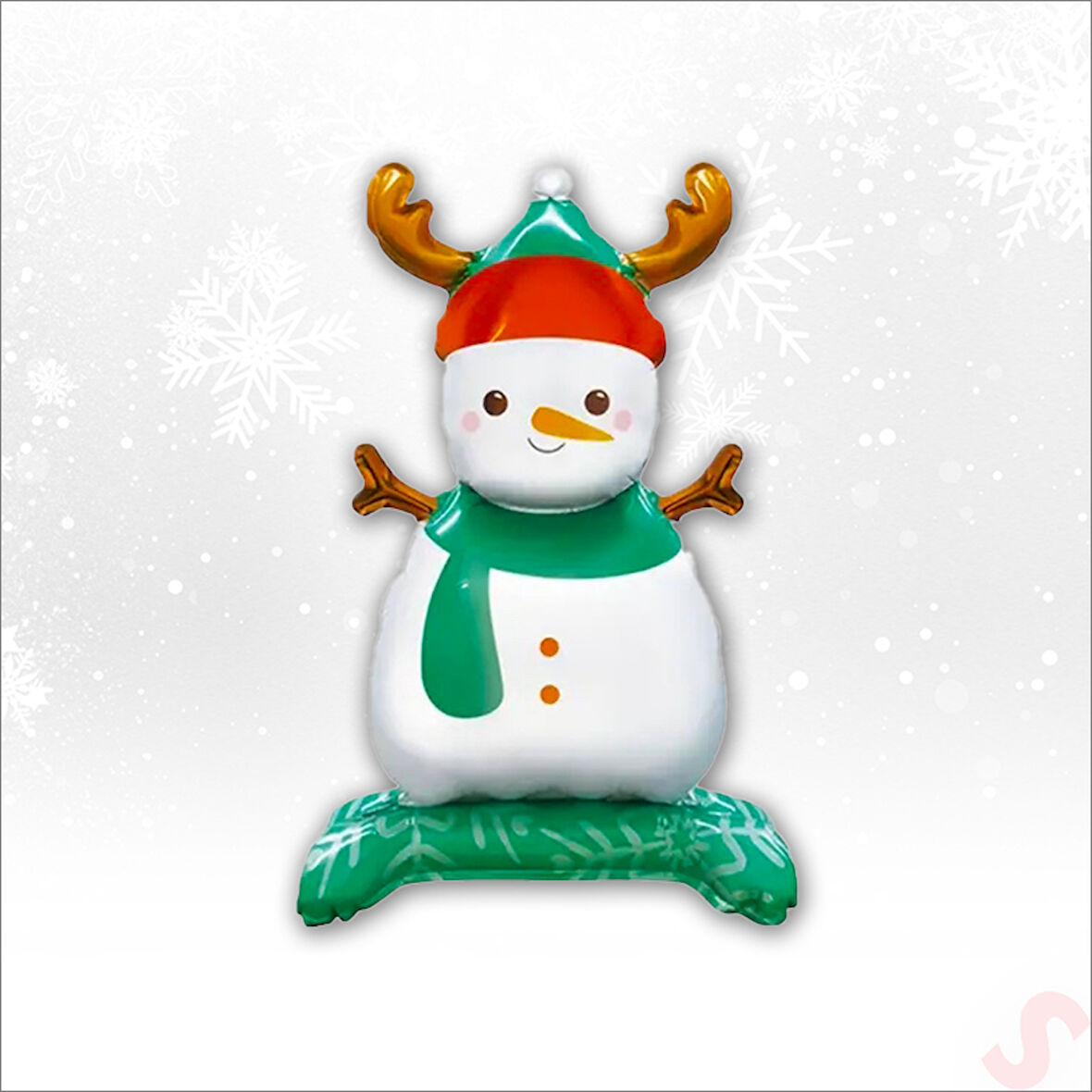 Boynuzlu Kardan Adam Folyo Balon 63cm x 34cm