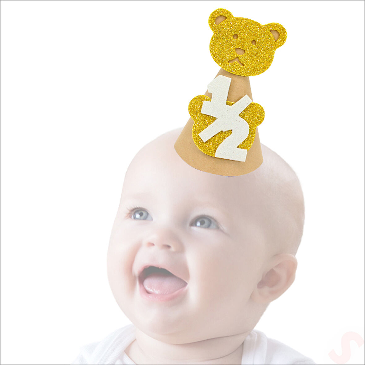 1/2 Yarım Yaş Kraft Külah Şapka - Altın