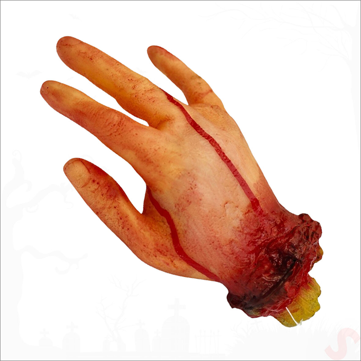 Kanlı Kesik El, 4 Parmak - 23 cm