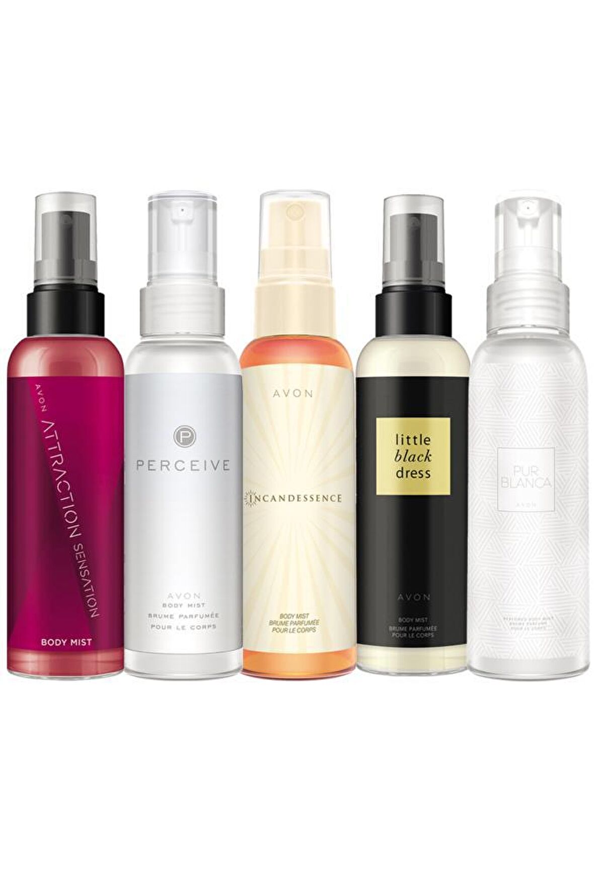 Avon Body Mist Parfümlü Vücut Spreyleri Beşli Paket