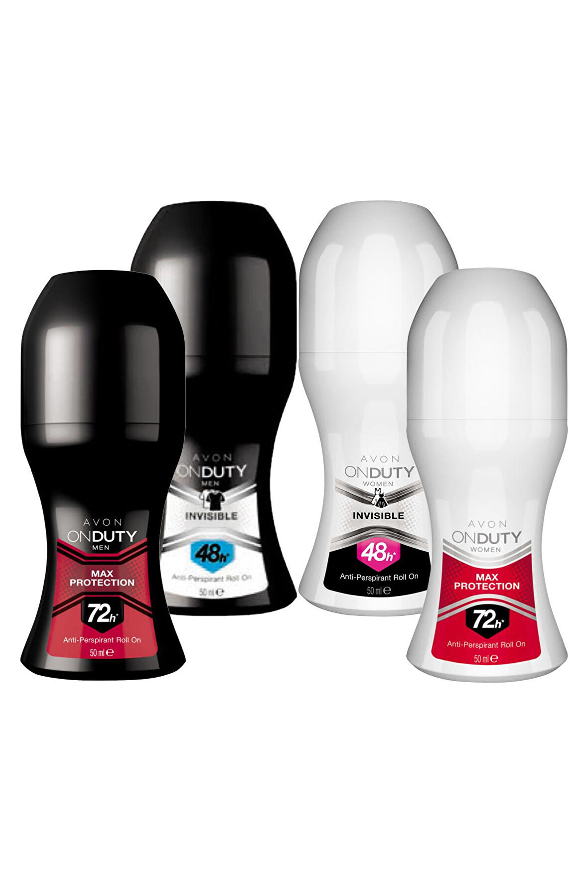 Avon OnDuty Invisible ve Max Protection Kadın Erkek Rollon Paketi