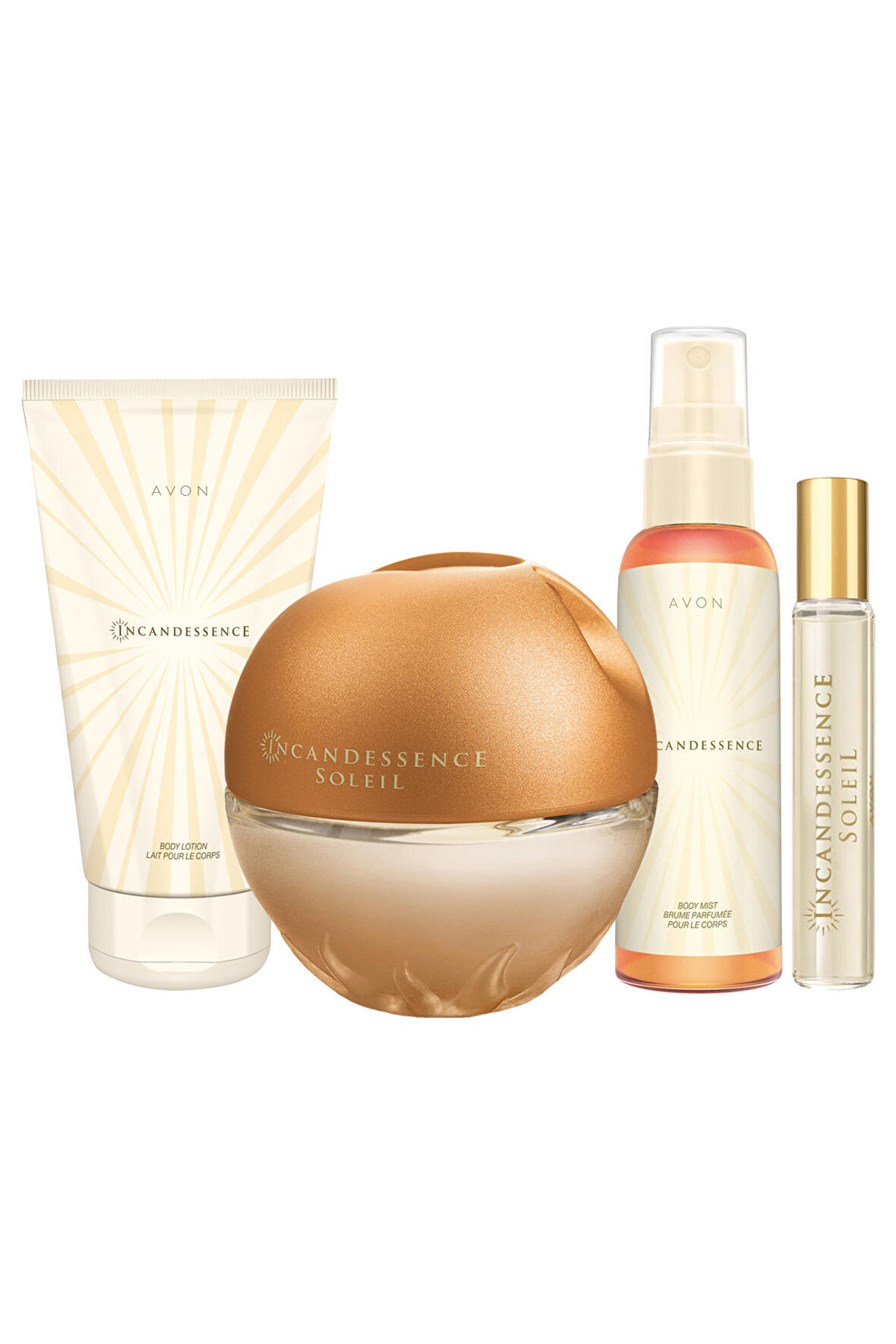 Avon Incandessence Soleil Kadın Parfüm Edp 50 Ml + 10 Ml ve Incandessence Vücut Losyonu ve Spreyi Paketi