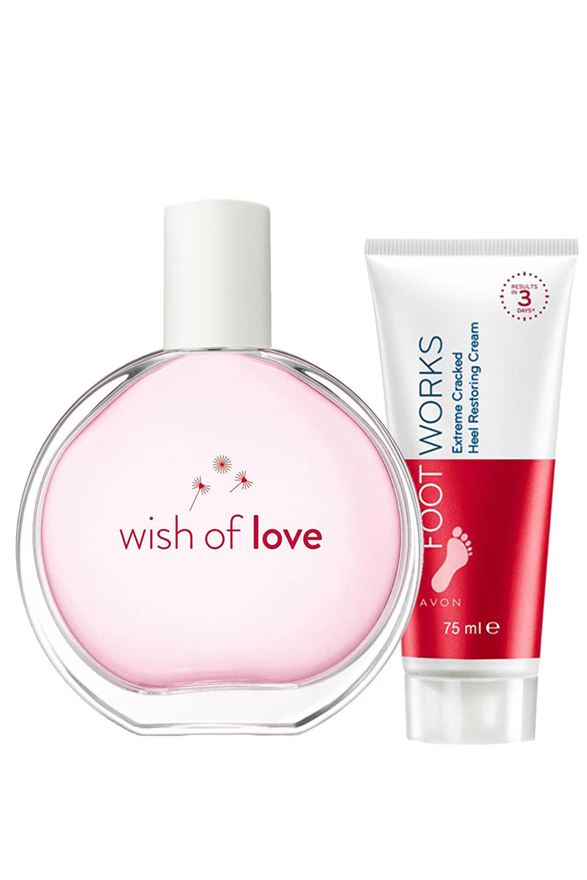 Avon Wish Of Love Kadın Parfüm Edt 50 Ml.  ve Çatlak Topukları Onarıcı Ayak Kremi 75 Ml. Paketi