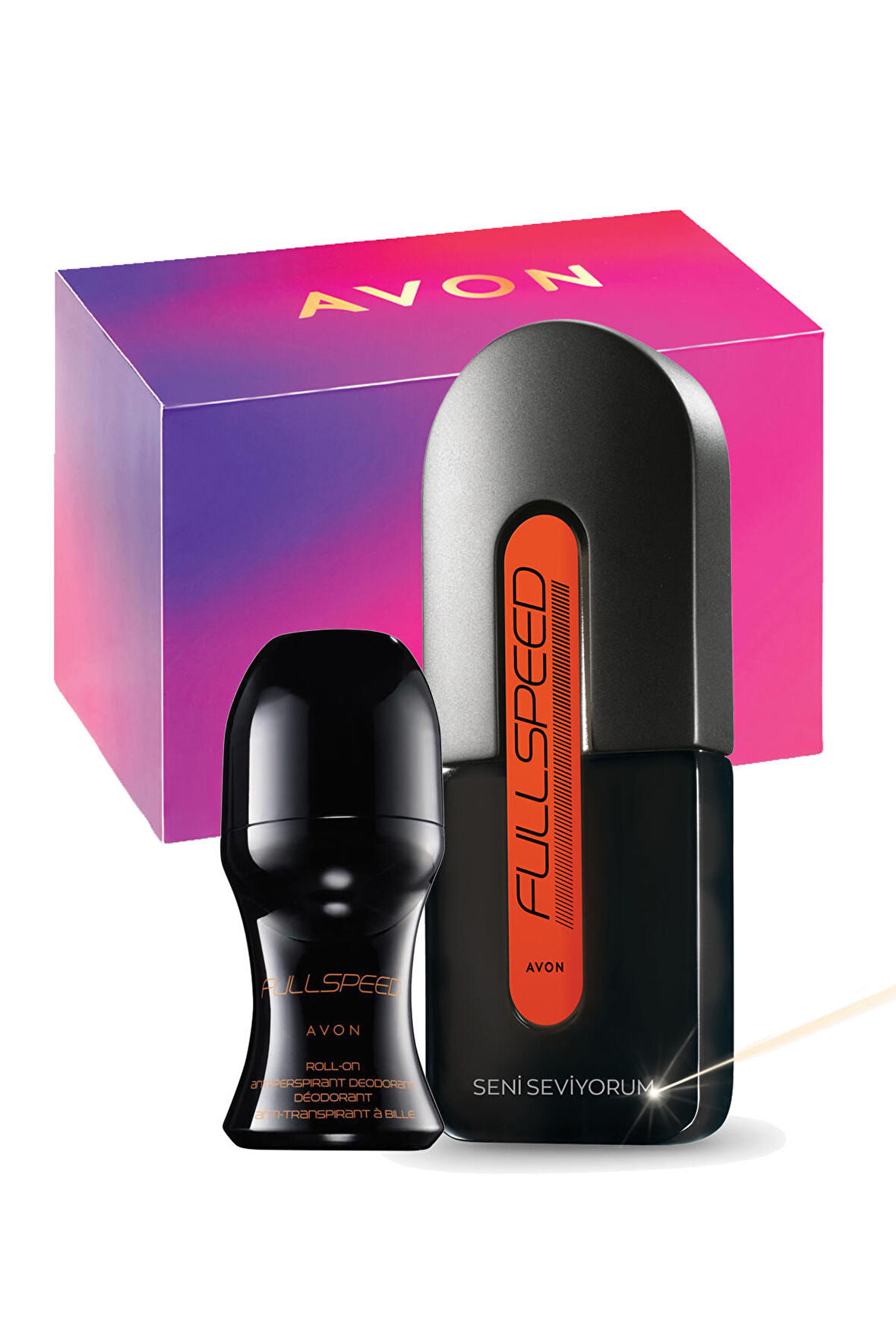 Avon Seni Seviyorum Yazılı Full Speed Parfüm Hediye Kutulu Paket