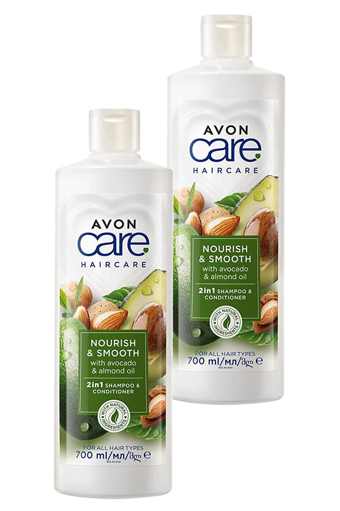 Avon Care Avakado ve Badem Yağı içeren Şampuan ve Saç Bakım Kremi 700 Ml. İkili Set