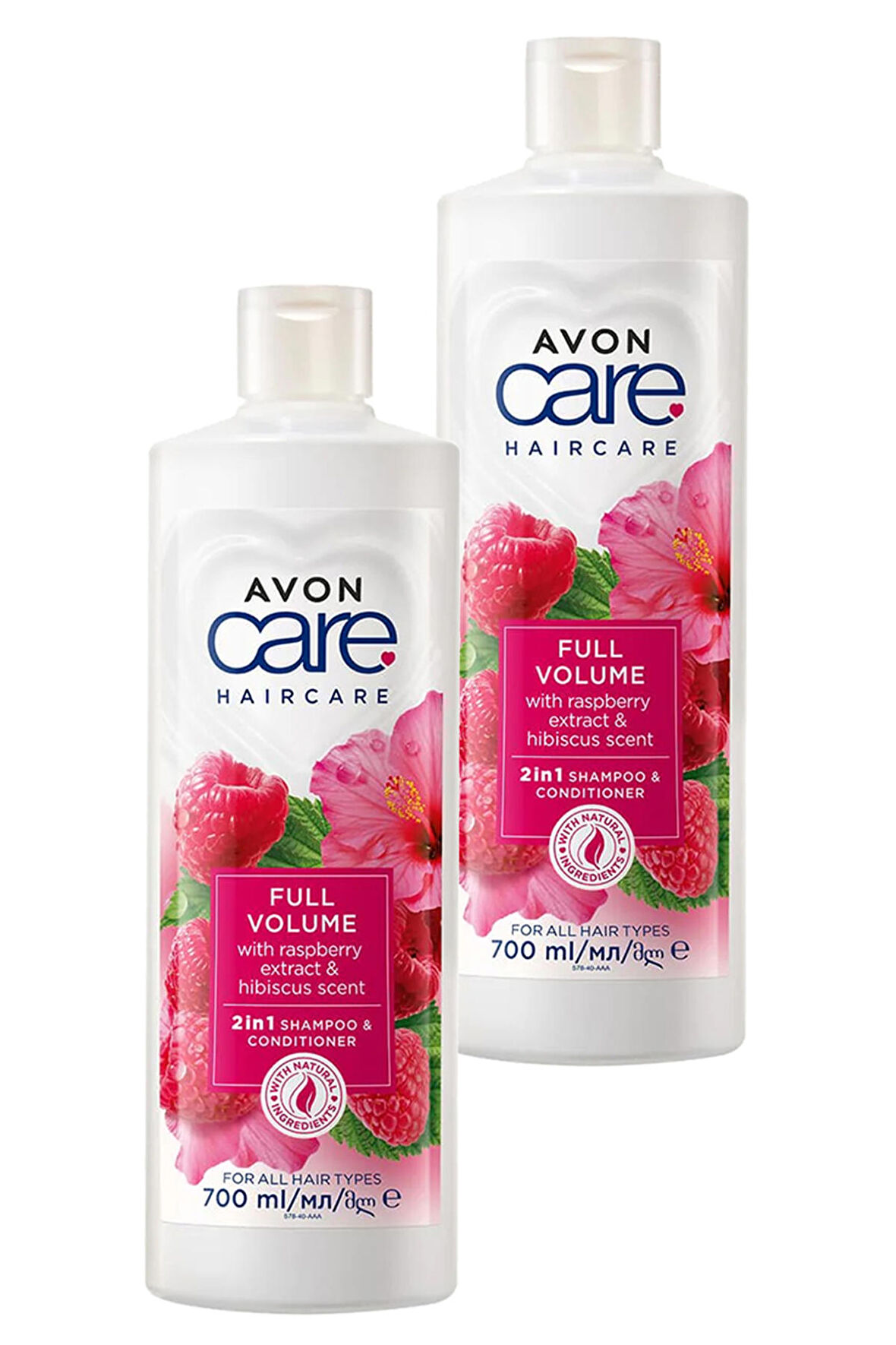 Avon Care Ahududu ve Hibiscus Kokulu Şampuan ve Saç Bakım Kremi 700 Ml. İkili Set