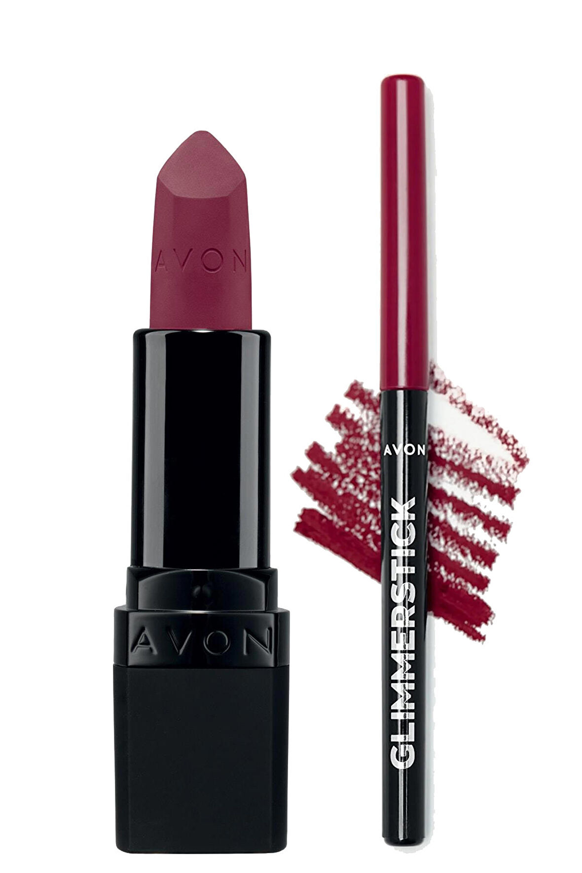 Avon Ultra Mat Ruj Berry Blast ve Glimmerstick Dudak Kalemi Chery Jubilee Paketi