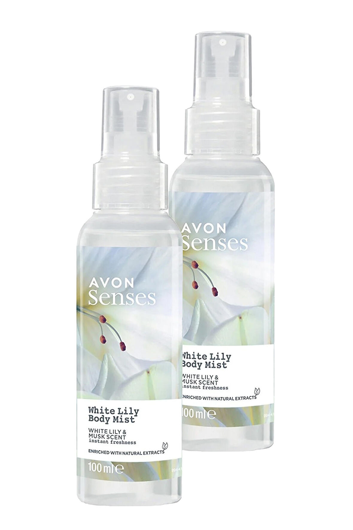 Avon Senses White Lily Beyaz Zambak Kokulu Vücut Spreyi 100 Ml. İkili Set