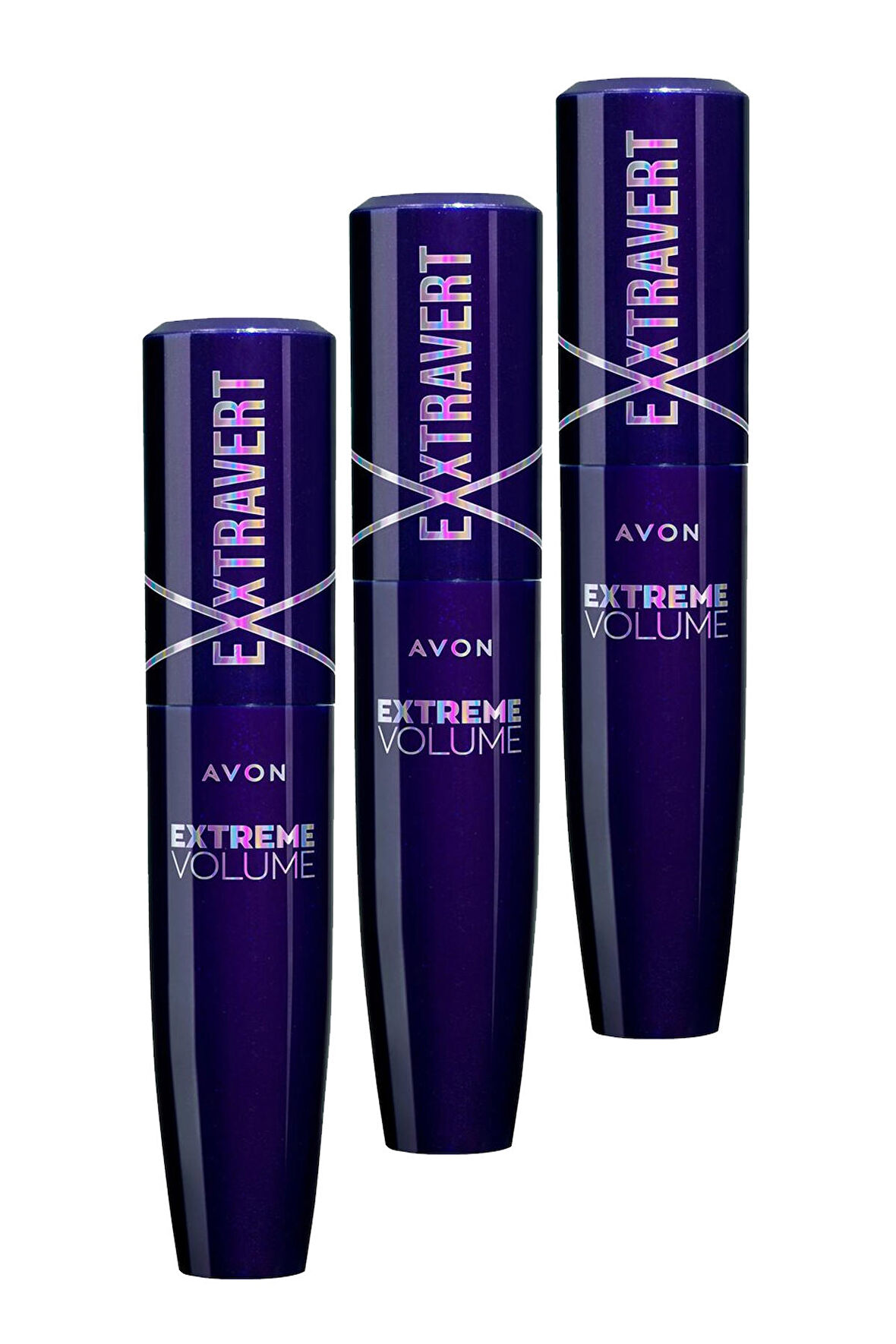 Avon Exxtravert Ekstra Hacim Veren Maskara 9 Ml. Blackest Black Üçlü Set