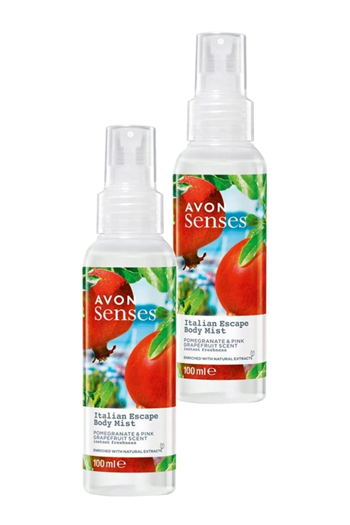 Avon Senses Italian Escape Nar ve Greyfurt Kokulu Vücut Spreyi 100 Ml. İkili Set