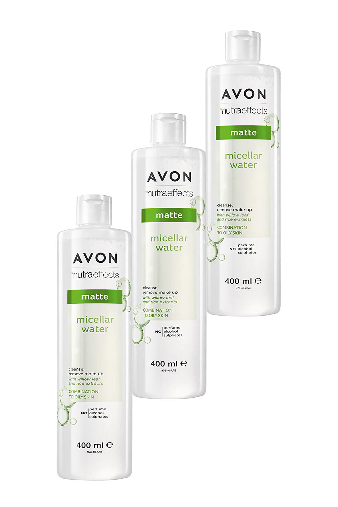 Avon Nutra Effects Mat Micellar Makyaj Temizleme Suyu 400 Ml. Üçlü Set