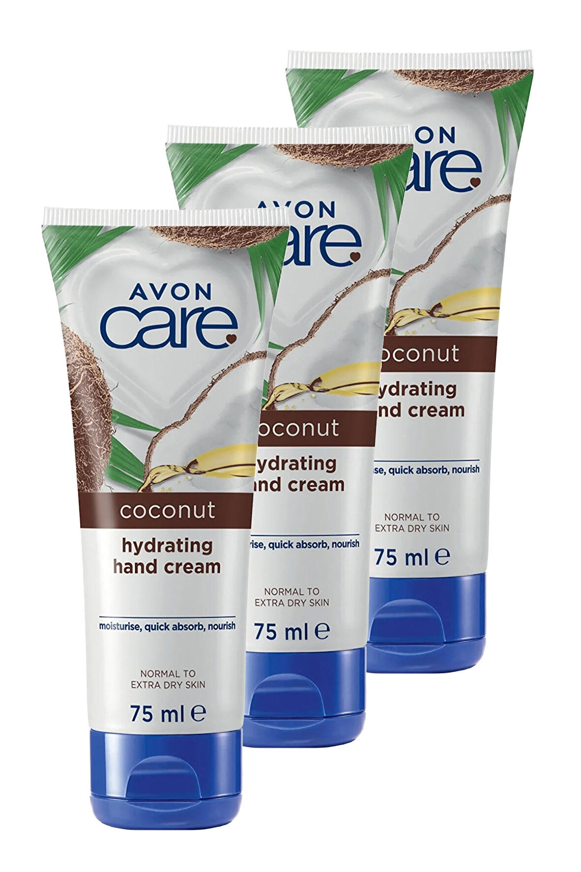 Avon Hindistan Cevizi Yağı İçeren El Kremi 75 Ml. Üçlü Set