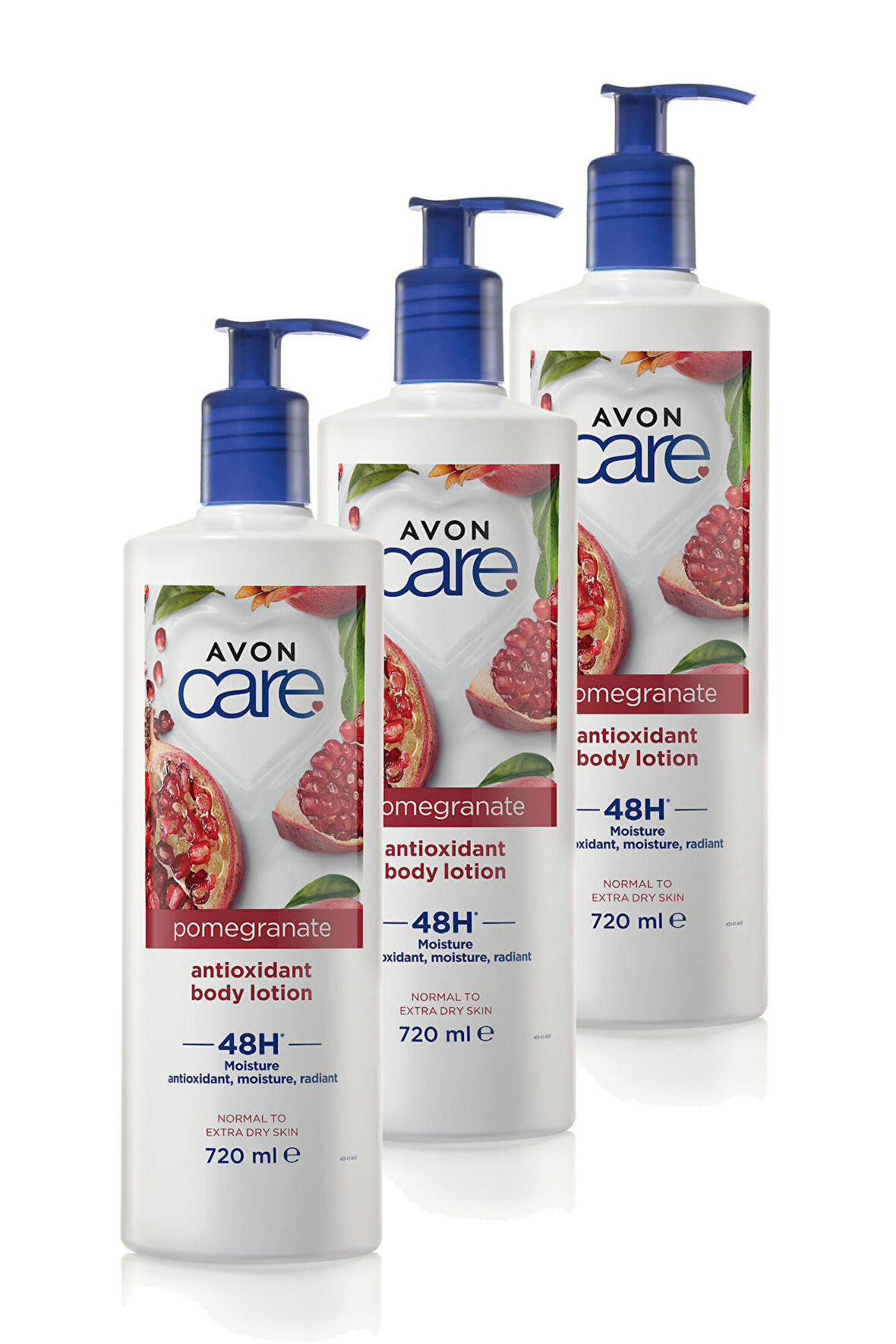Avon Care Nar Özü İçeren Antioksidan Nemlemdirici Vücut Losyonu 720 Ml. Üçlü Set