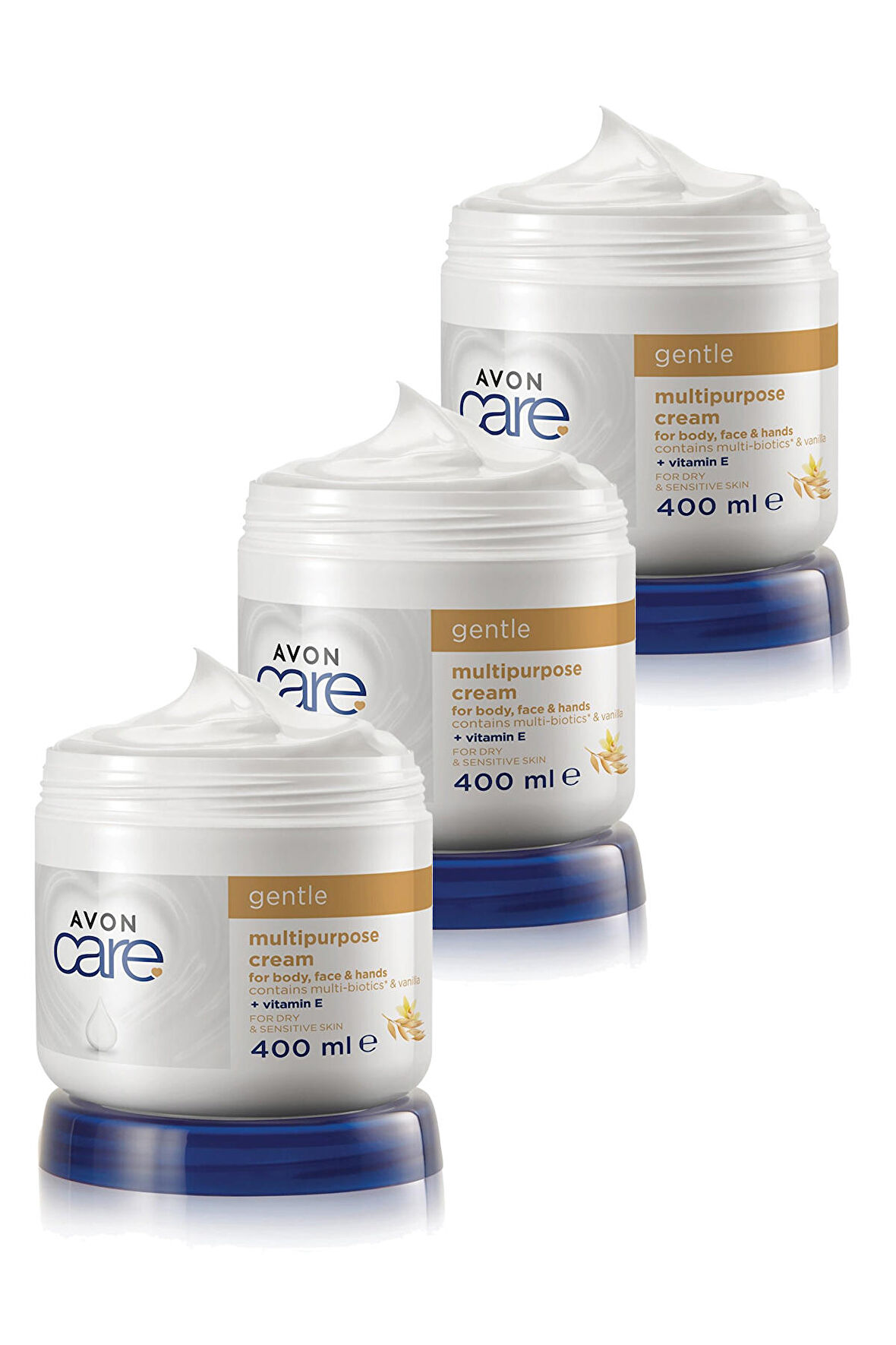 Avon Care Vanilya Içeren E Vitaminli Kuru Ciltler İçin Çok Amaçlı Krem 400 Ml. Üçlü Set