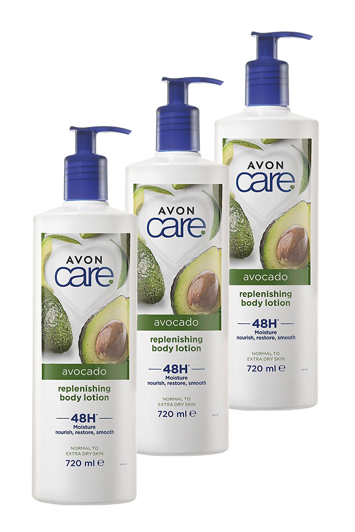 Avon Care Avokado Replenishing Avokado Yağı Içeren Vücut Losyonu 720 Ml. Üçlü Set