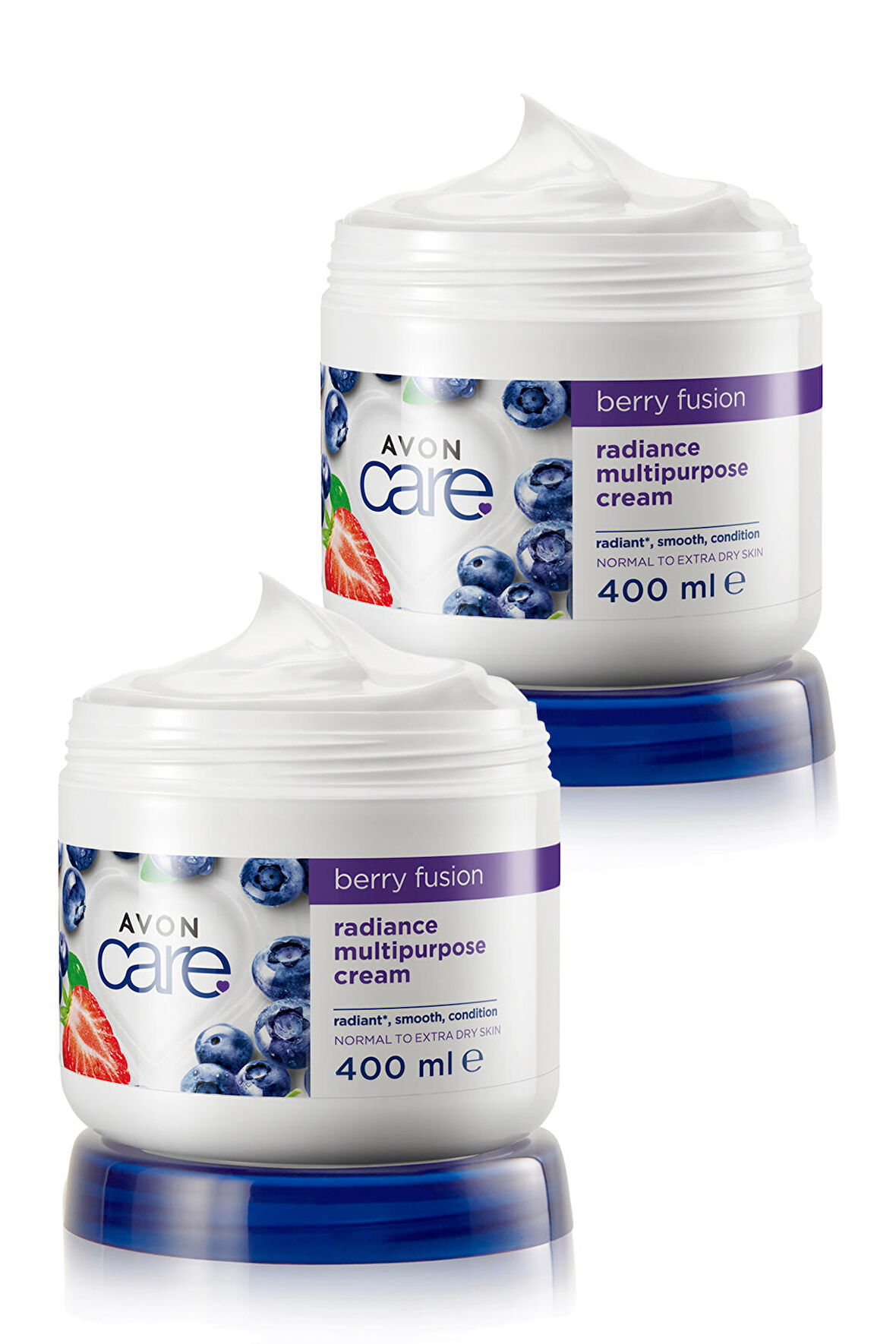 Avon Care Yaban Mersini ve Çilek Özlü El, Yüz ve Vücut Kremi - 400ml İkili Set