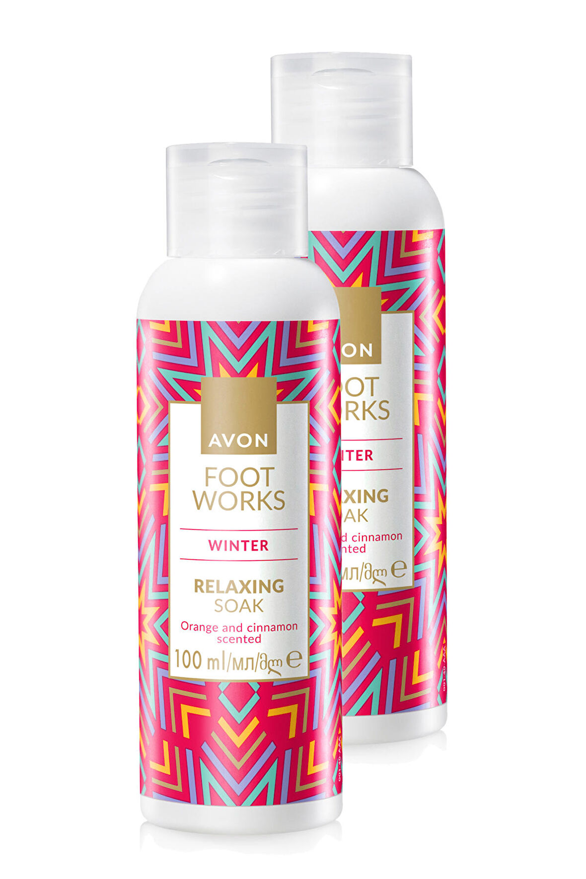 Avon Foot Work Winter Portakal ve Tarçın Kokulu Rahatlatıcı Ayak Banyosu 100 Ml. İkili Set