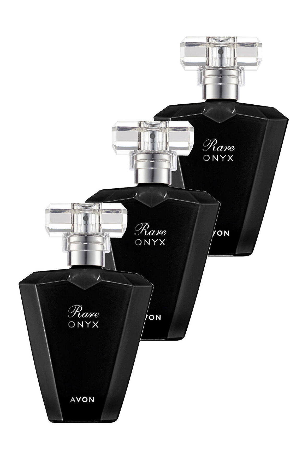Avon Rare Onyx Kadın Parfüm Edp 50 Ml. Üçlü Set