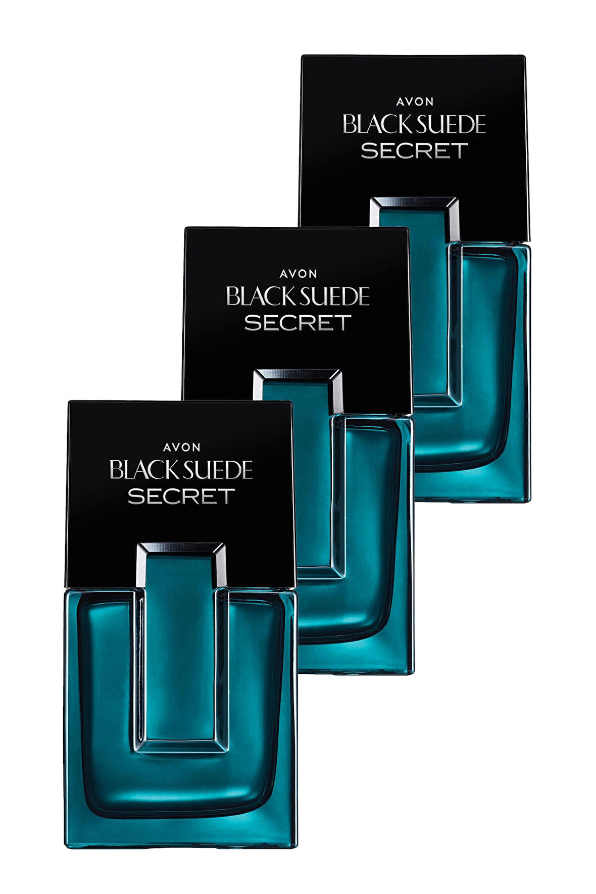 Avon Black Suede Secret Erkek Parfüm Edt 75 Ml. Üçlü Set