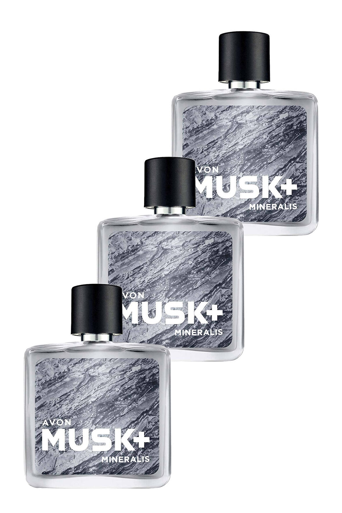 Avon Musk+ Mineralis Erkek Parfüm Edt 75 Ml. Üçlü Set