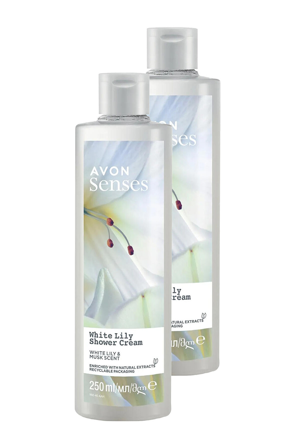 Avon Senses White Lily  Beyaz Zambak Kokulu Duş Jeli 250 Ml. İkili Set