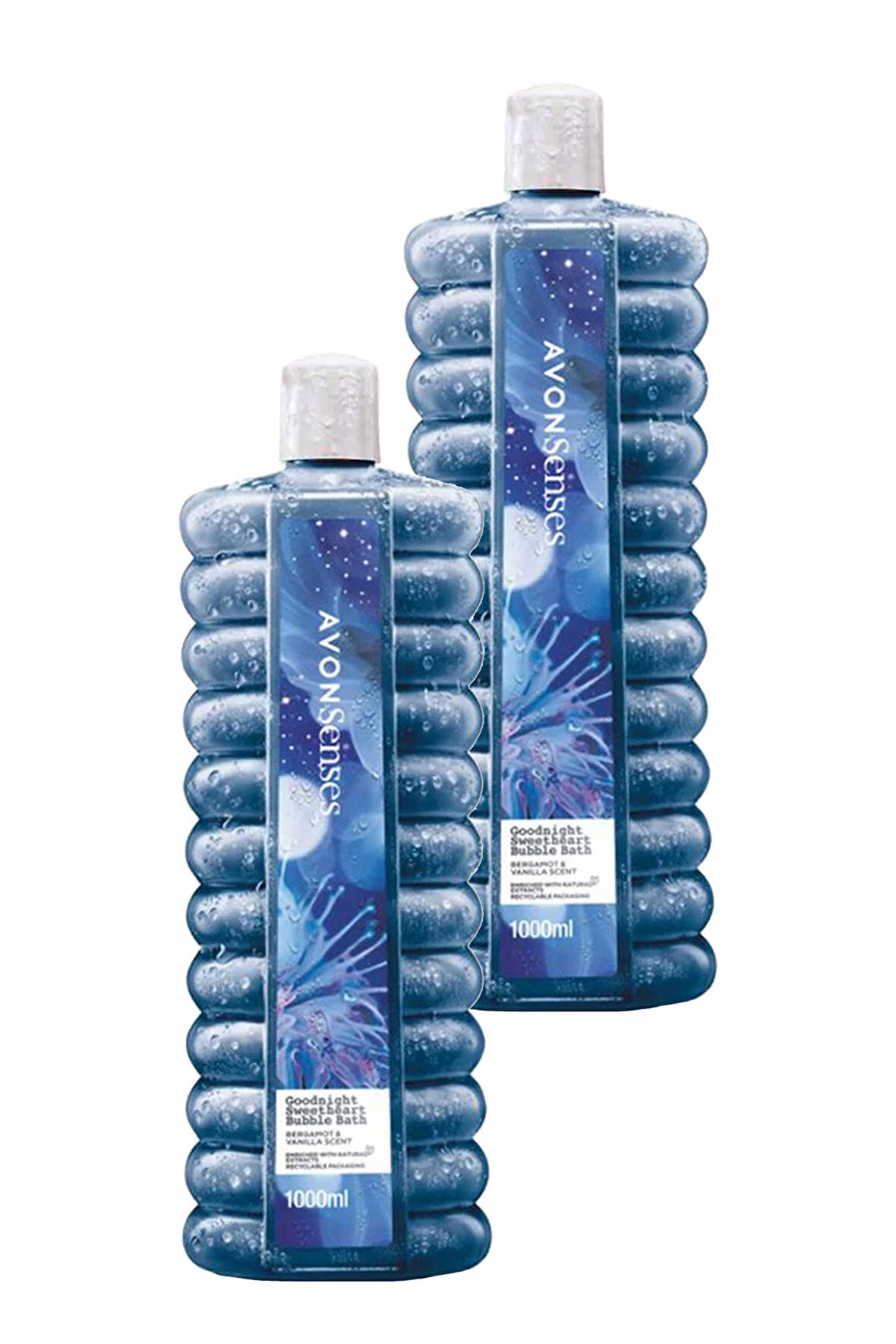 Avon Senses Goodnight Sweetheart Bergamot ve Vanilya Kokulu Banyo Köpüğü 1 Lt. İkili Set