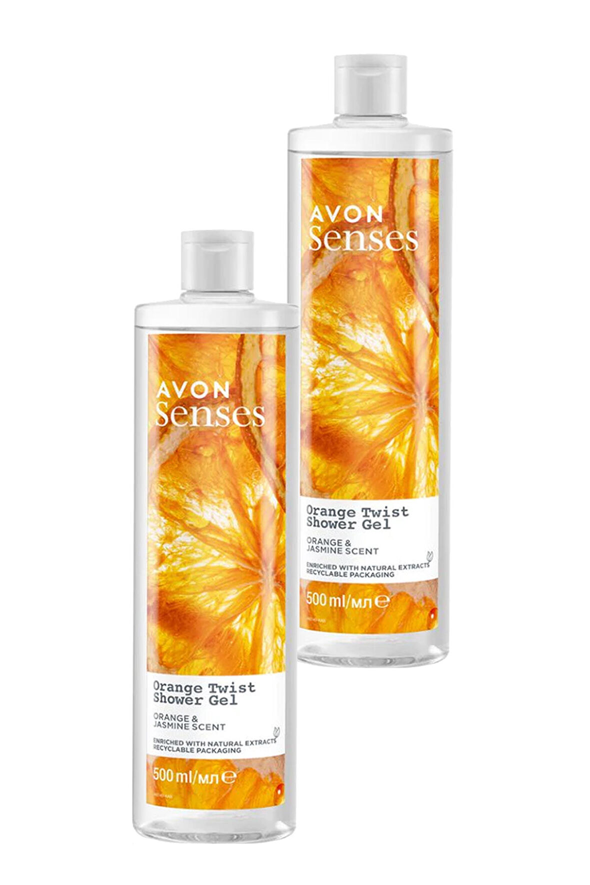 Avon Senses Orange Twist Portakal ve Yasemin Kokulu Duş Jeli 500 Ml. İkili Set