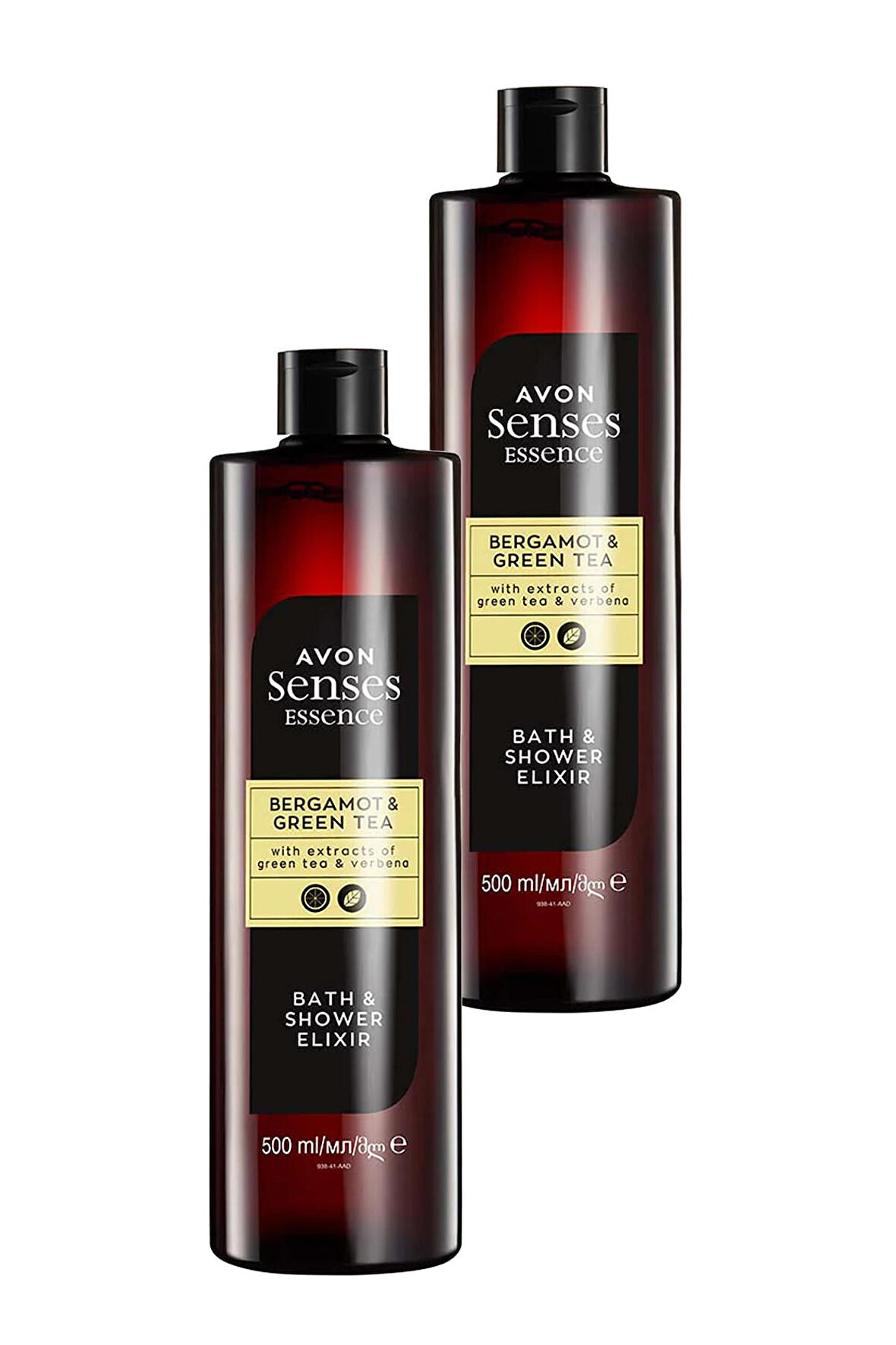 Avon Senses Essence Bergamot ve Yeşil Çay Kokulu Banyo Duş Jeli 500 Ml. İkili Set