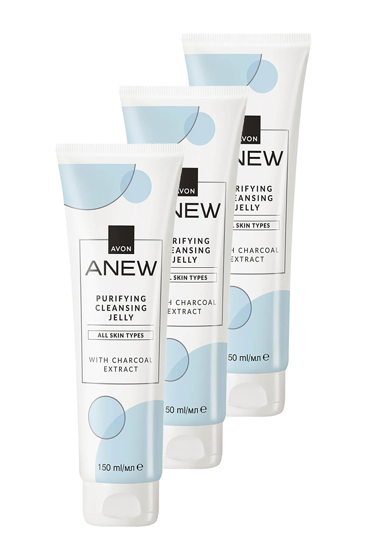 Anew Purifying Cleansing Jelly Kömür Özlü Arındırıcı Temizleyici Jel 150 Ml. Üçlü Set