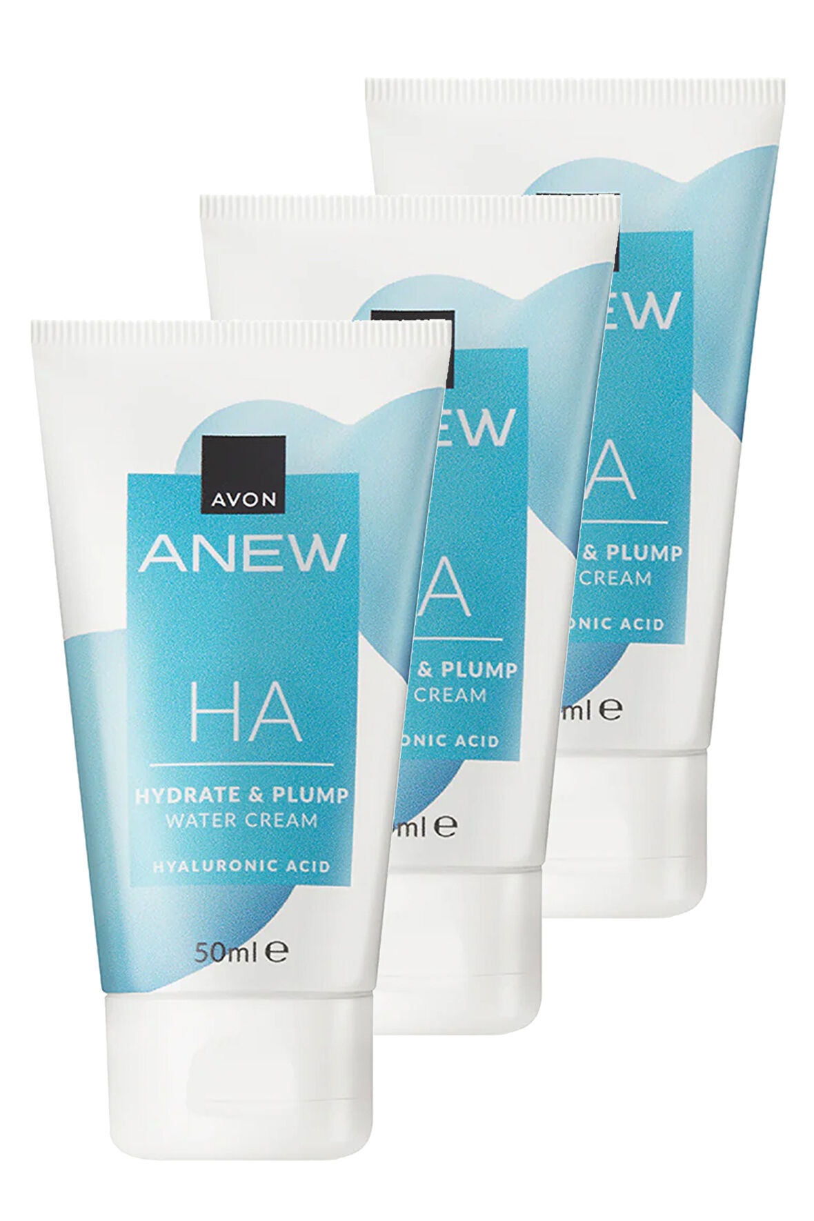 Anew Hyalüronik Asit İçeren Dolgun Görünüm Veren Su Bazlı Krem 50 Ml. Üçlü Set