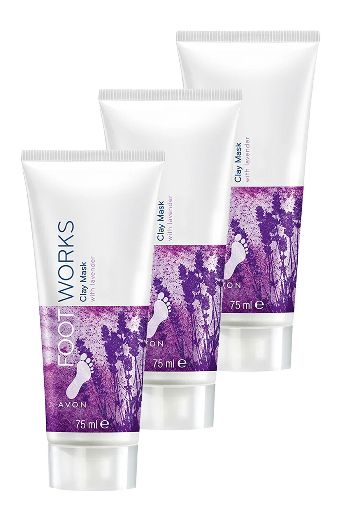Footworks Lavanta Özlü Ayak Kil Maskesi 75 Ml. Üçlü Set