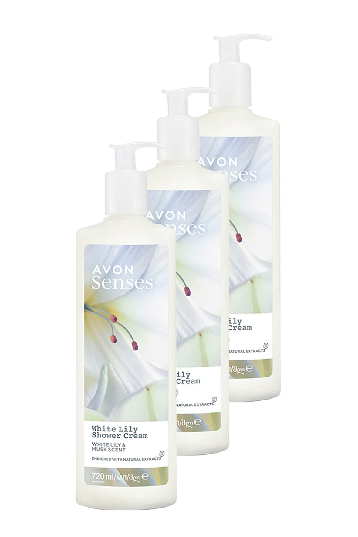 Senses White Lily Beyaz Zambak Kokulu Duş Jeli 720 Ml. Üçlü Set